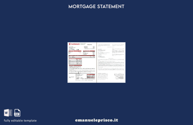 stile verificato Estratto conto mutuo bancario Antigua e Barbuda Scotiabank, pag